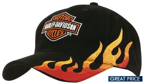 Flame Embroidered Cotton Cap