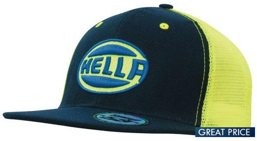 Promotional Fluro Flat Mesh Cap