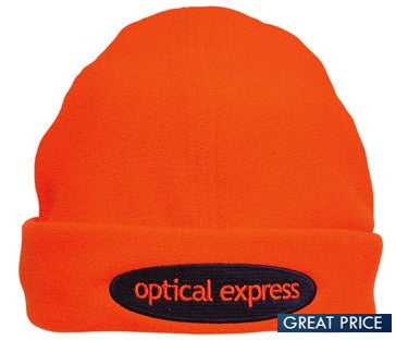 Personalised High Vis Fleecy Beanie