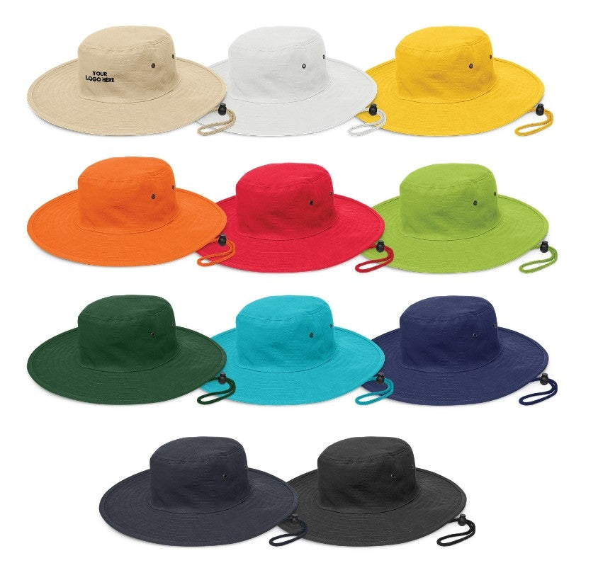 Logo Emblazoned Wide Brim Hats