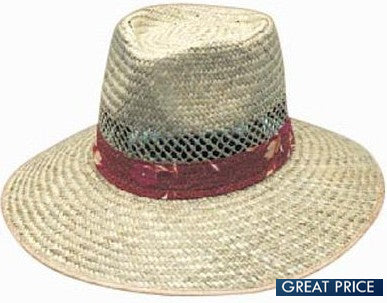 Natural Straw Hat Green Under