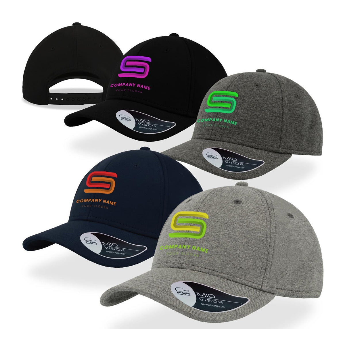 Promotional Mid Visor Sports Caps 