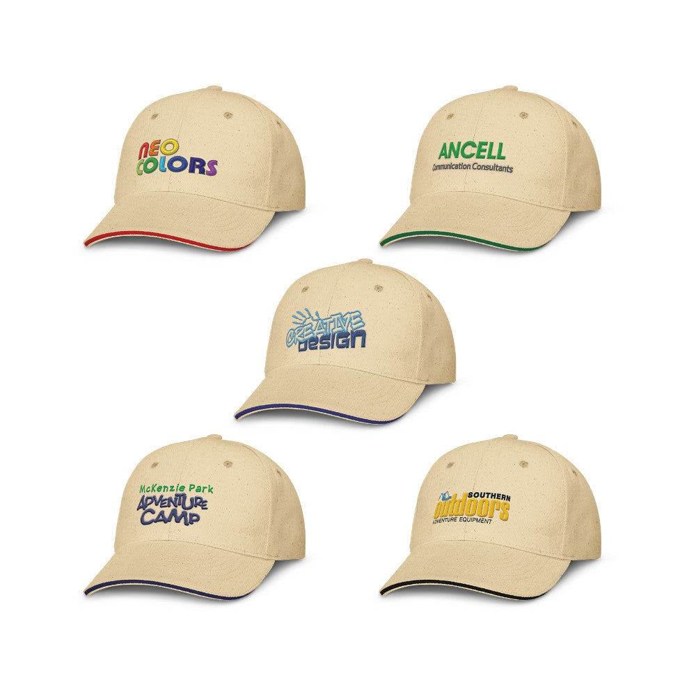 Promotional Unbleached Cotton Caps Colours