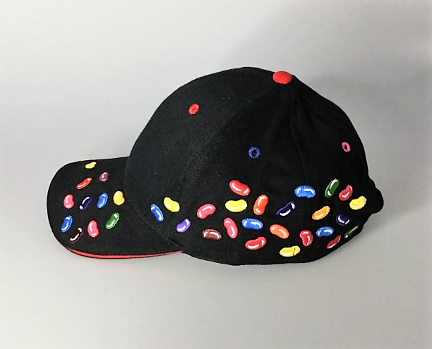 Caps with Embroidered Jelly Beans