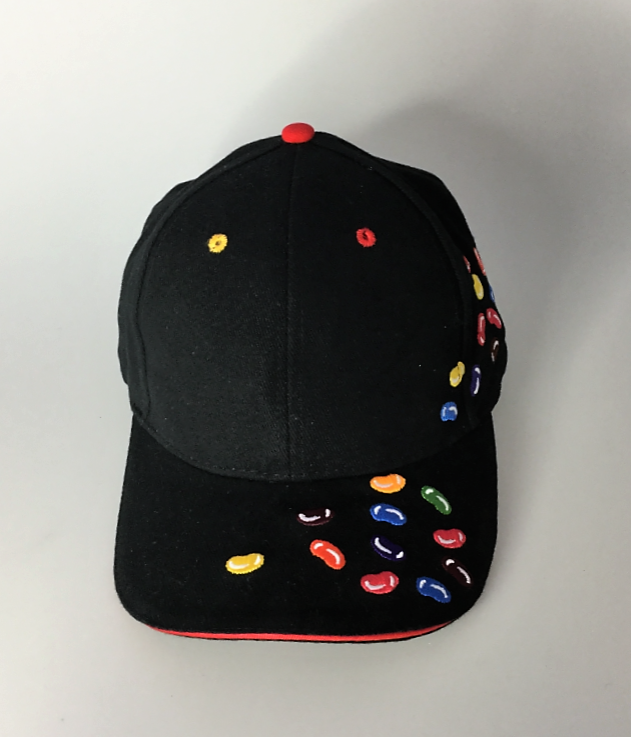 Caps with Embroidered Jelly Beans