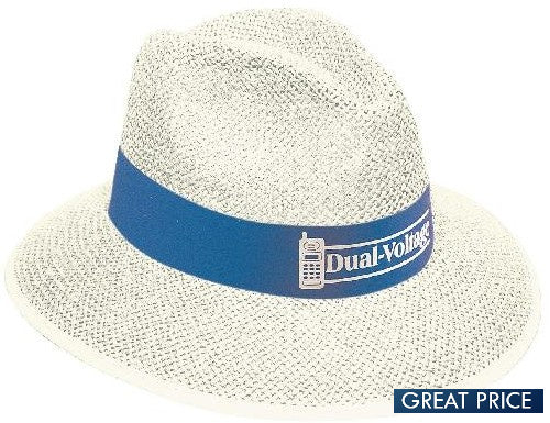 White Madrid Style Straw Hat